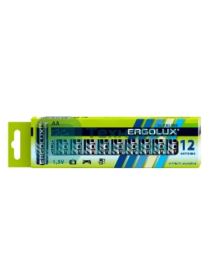 Батарея Ergolux Alkaline LR6 BP-12 AA 2800mAh (12шт) коробка