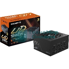 Блок питания Gigabyte GP-UD1000GM PG5 RTL, 1000Вт, 80 PLUS Gold, 120мм, модульный, черный
