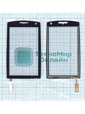Сенсорное стекло (тачскрин) для Philips Xenium X815, черное