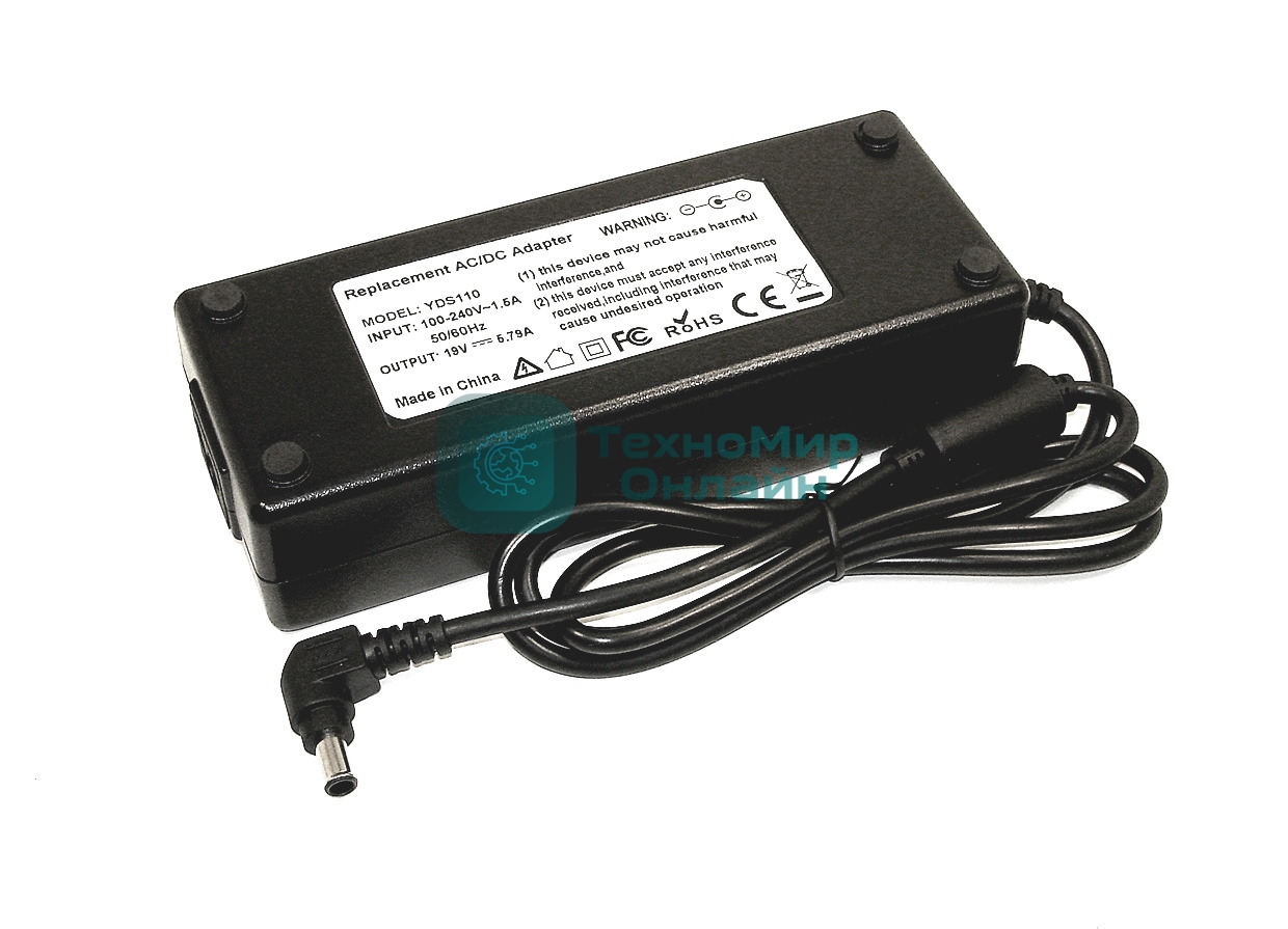 Блок питания для монитора и телевизора LCD 19V 5.79A 110W (6.5x4.4mm) OEM