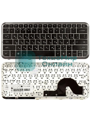 Клавиатура для ноутбука HP Pavilion dm3 dm3-1000 черная с серой рамкой