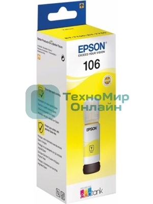 Чернила Epson 106Y C13T00R440 желтый (70 мл) для Epson L7160/7180
