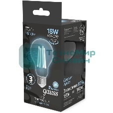 Лампа светодиодная филаментная Gauss Filament 18Вт цок.:E27 груша св.свеч.бел.нейт. (упак.:10шт)