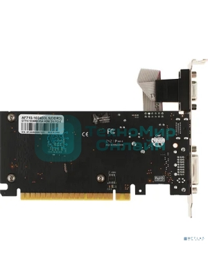 Видеокарта AFOX AF710-1024D3L5 GT710 1Gb DDR3 64BIT DVI HDMI VGA LP HEATSINK RTL