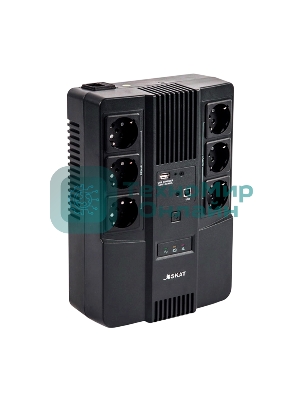 Источник бесперебойного питания SKAT-UPS 800 AI ИБП 220В 480Вт 1 АКБ 9А.ч внутр. меандр. стаб-ция напр-я. 6 выходов Бастион 452