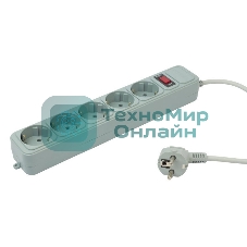 Сетевой фильтр PC Pet AP01006-5-GR 5 м, 5 розеток, серый