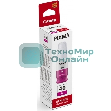 Контейнер с чернилами Canon GI-40 M пурпурный (7700 стр.) для СНПЧ Pixma G5040/G6040