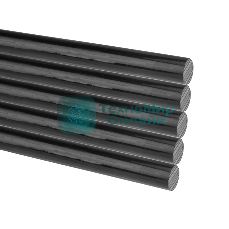 Клеевые стержни Rexant, Ø11 мм, 270 мм, черные, 10 шт., хедер