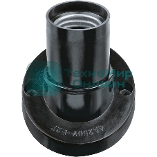 Патрон настенный Е27 Navigator карболитовый черный (NLH-BL-W1)