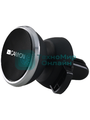 Держатель автомобильный Canyon Car Holder for Smartphones,magnetic suction function,with 2 plates(rectangle/circle), черный,40x35x50мм 0.033kg