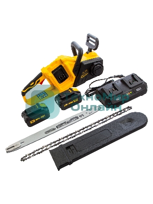 Цепная пила аккумуляторная бесщет. Denzel RCS400-36, Li-ion, 36 В, 4 А·ч, шина 400 мм/58610