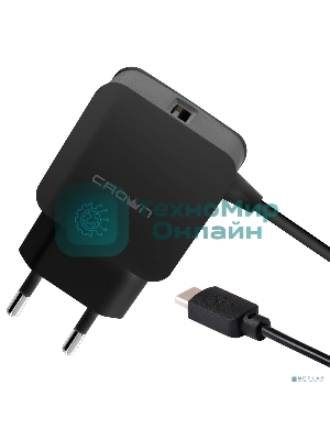 Сетевое зарядное устройство универсальное Crown CMWC-3001 черный