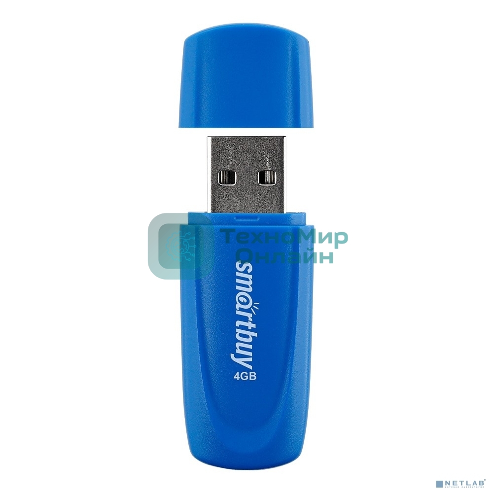Флешка USB Smartbuy Scout Blue (SB004Gb2SCB), 4Gb, USB 2.0, R/W 15/8, синий