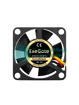 Вентилятор для корпуса ExeGate ExtraSilent ES03010S3P-5 черный, 30 мм, 8500 об/мин, 24 дБ, 3 pin