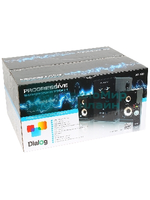 Акустическая система Dialog Progressive AP-220 черный 2.1, 30W+2*12W RMS, USB+SD reader