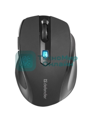 Мышь беспроводная Defender Ultra MM-315 черный, 1600 dpi, радиоканал, USB, кнопки - 6