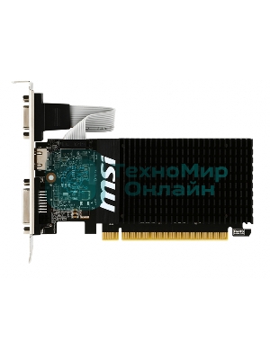 Видеокарта MSI PCI-E GT 710 2GD3H LP nVidia GeForce GT 710 2048Mb 64bit DDR3 954/1600 DVIx1/HDMIx1/CRTx1/HDCP Ret low profile