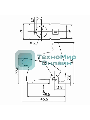 Защитная крышка для тумблеров Rexant типа KN и ASW черная