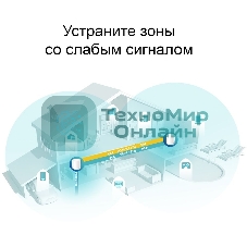 Система TP-Link Mesh AX3000 Whole Home Wi-Fi System, Wi-Fi 6, 2402Mbps (4 streams) at 5GHz and 574Mbps (2 streams) at 2.4GHz, 2 Gigabit ports of each unit, support OFDMA, MU-MIMO, 802.11k/v/r seamless roaming, support WPA3, HomecareTM system, easy setup and manageme