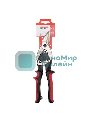 Ножницы по металлу правые Rexant 260 мм никелированные, двухкомпонентные рукоятки