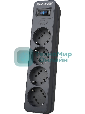 Сетевой фильтр Pilot sG-Max 5 outlets (GP), 15А/3.3 kVt, automatic circuit-breaker, 1.8 m, gfaphite