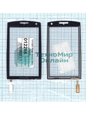 Сенсорное стекло (тачскрин) для Philips Xenium X815, черное
