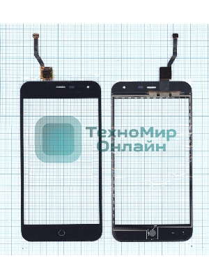 Сенсорное стекло (тачскрин) для Meizu M1 Mini черное