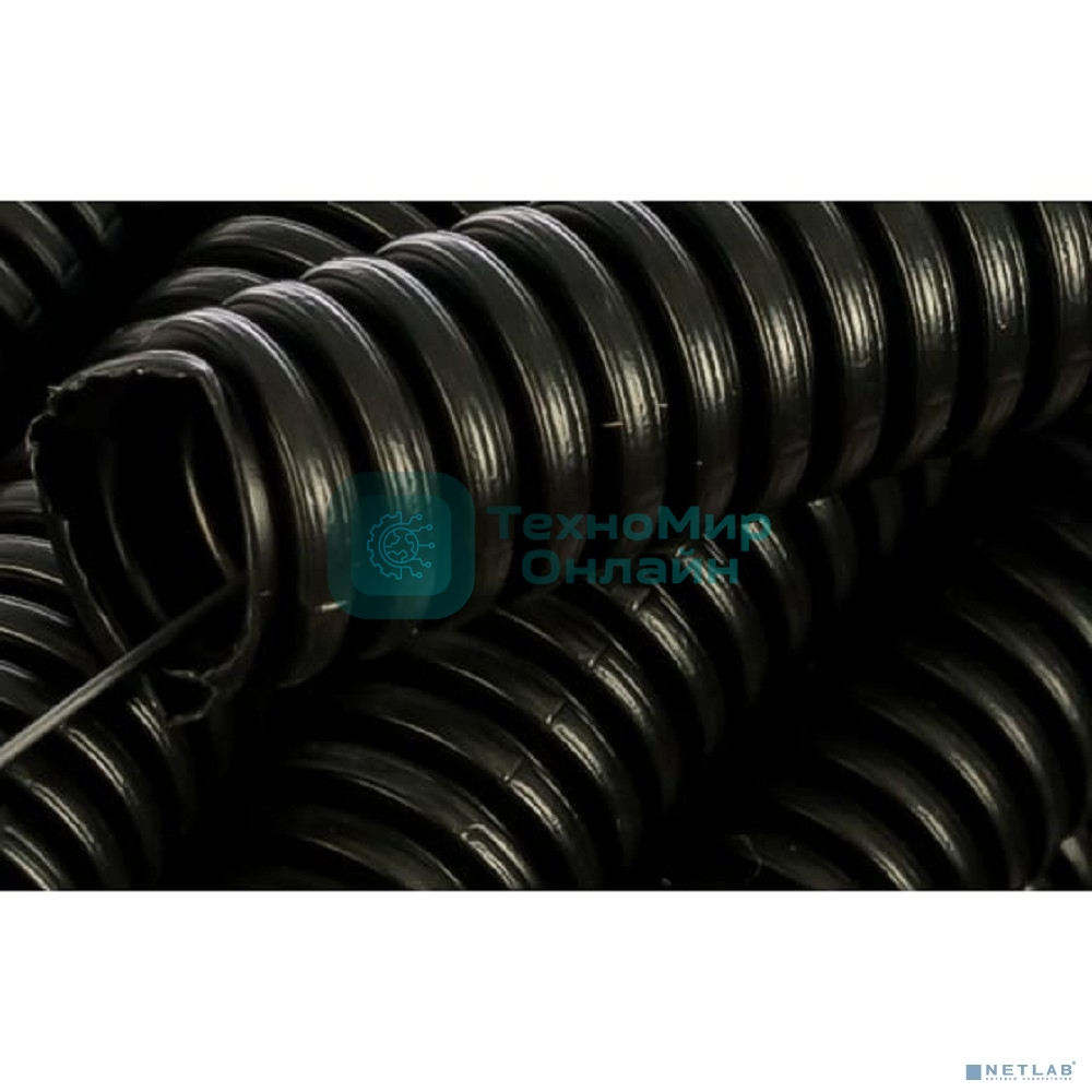 Труба гофрированная ПНД безгалогенная (HF) черная с/з д16 (100м/5500м уп/пал) PR.021651 Строитель