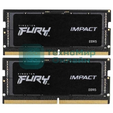 Оперативная память Kingston Fury Impact, DDR5, 64GB (2x32GB), 4800MHz, CL38, SO-DIMM
