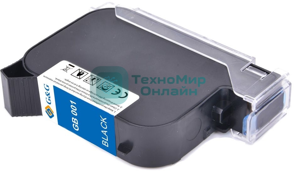 Картридж струйный G&G Gb-001BK черный сольвентный (42 мл) для G&G GG-HH1001B