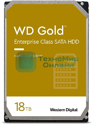 Жесткий диск Western Digital SATA 18Tb 7200RPM 6Gb/S 512MB GOLD WD181KRYZ
