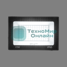 Прожектор светодиодный СДО Rexant 70Вт 5600Лм 6500К холодный свет, черный корпус