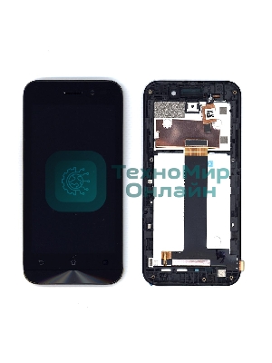 Дисплей для Asus ZenFone Go ZB450KL, черный с рамкой