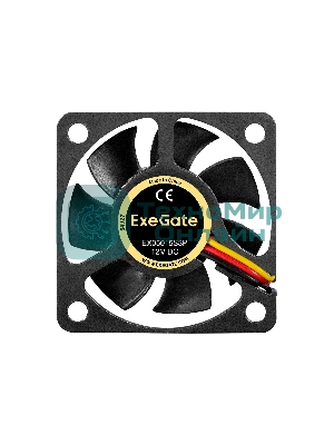 Вентилятор для корпуса ExeGate EX05015S3P черный, 50 мм, 5500 об/мин, 30 дБ, 3 pin