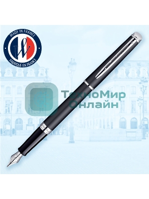 Ручка перьевая Waterman Hemisphere (CWS0920810) Matte Black CT F сталь нержавеющая, подарочная коробка