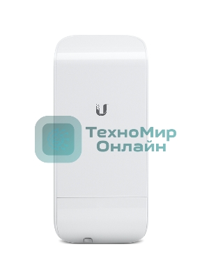 Точка доступа Ubiquiti LocoM2(EU) Wi-Fi и AirMAX. 802.11g/n, интегрированная антенна 8 дБ (45°*45°),10/100 RJ45 Ethernet