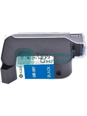 Картридж струйный G&G Gb-001BK черный сольвентный (42 мл) для G&G GG-HH1001B