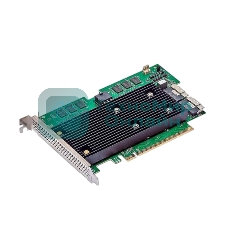 RAID-контроллер Broadcom 9670W-16i SGL (05-50113-00003/03-50113-00002), PCIe 4.0 x16, Full Height, 24G SAS/SATA/NVMe, RAID 0,1,5,6,10,50,60, 16port(2x8 SFF-8654), 8GB Cache, SAS4116W ROC, RTL