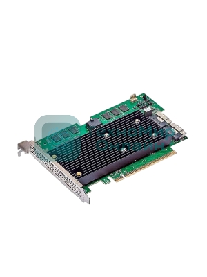 RAID-контроллер Broadcom 9670W-16i SGL (05-50113-00003/03-50113-00002), PCIe 4.0 x16, Full Height, 24G SAS/SATA/NVMe, RAID 0,1,5,6,10,50,60, 16port(2x8 SFF-8654), 8GB Cache, SAS4116W ROC, RTL