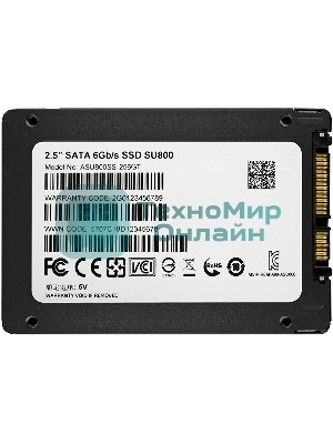 Накопитель SSD ADATA SU800, 256Gb, SATA III, 2.5