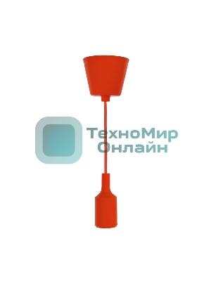 Патрон E27 Rexant силиконовый со шнуром 1 м красный