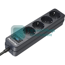 Сетевой фильтр Pilot sG-Max 5 outlets (GP), 15А/3.3 kVt, automatic circuit-breaker, 1.8 m, gfaphite