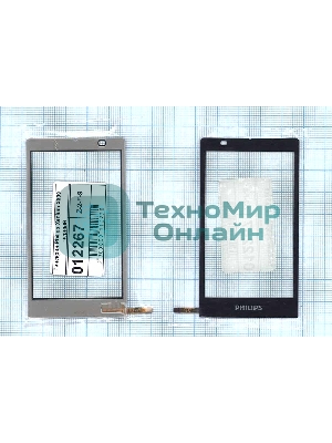 Сенсорное стекло (тачскрин) для Philips Xenium X809, черное
