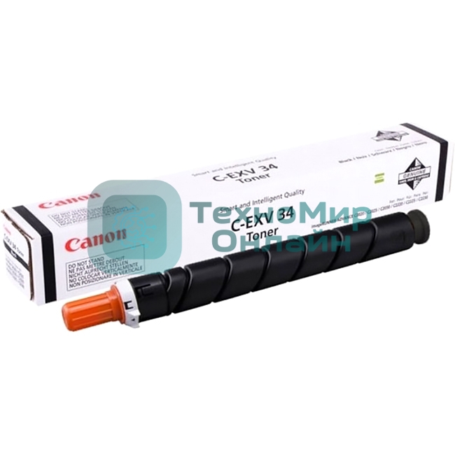 Картридж лазерный Canon C-EXV34BK черный (туба 23000 стр) для Canon iR C9060/C9065/C9070, IR Advance C2000ser/C2020/C2025/C2030