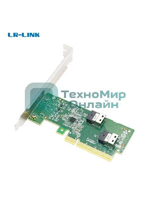 Адаптер для SSD PCIe x8 to Two SlimSAS SFF-8654 4i Adapter