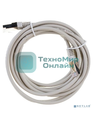 Пaтч-корд F/UTP Rexant, cat. 5e, RJ45-RJ45, экранированный, 24AWG, LSZH, серый, 3м