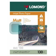 Фотобумага Lomond 0102004 A4/130г/м2/100л./белый матовое/матовое для струйной печати