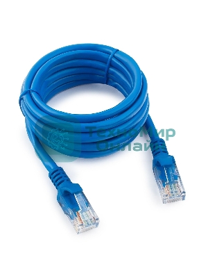 Патч-корд UTP Cablexpert cat.5e, 2м, литой, многожильный, синий