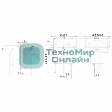 Выключатель клавишный Rexant круглый 12V 16А (3с) ON-OFF черный с красной подсветкой