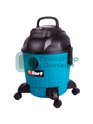 Пылесос строительный Bort BSS-1218 91272256 1200 Вт, вместимость 18 л, 26,5 л/сек, 6,3 кг, набор аксессуаров 7 шт